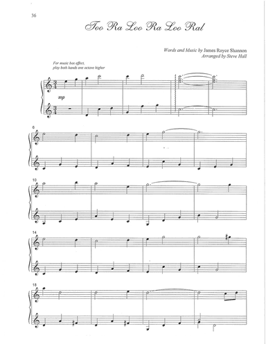 Too ra loo ra loo ra (Solo Piano in C)