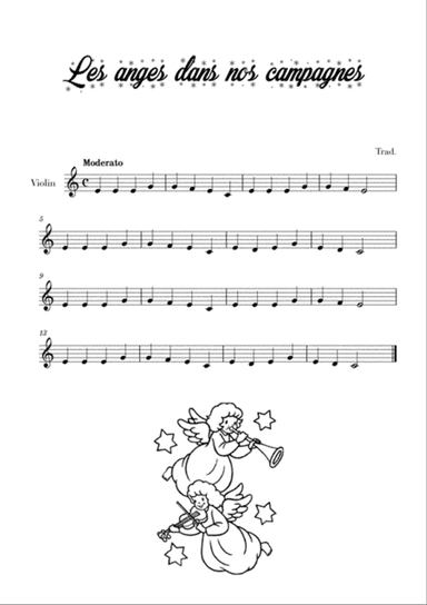 Les anges dans nos campagnes (for Violin)