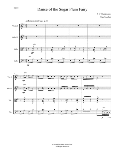 Dance of the Sugar Plum Fairy for String Quartet