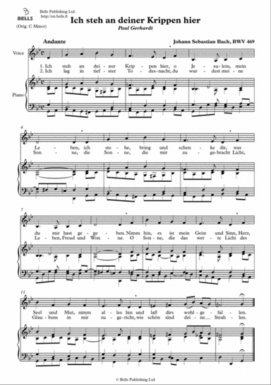Ich steh an deiner Krippen hier, BWV 469 (G minor)