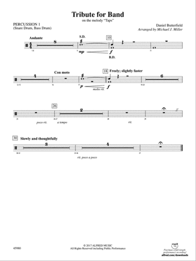 Tribute for Band: 1st Percussion