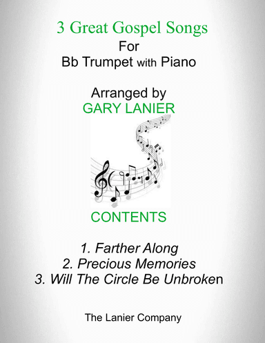 3 GREAT GOSPEL SONGS (for Bb Trumpet with Piano - Instrument Part included)