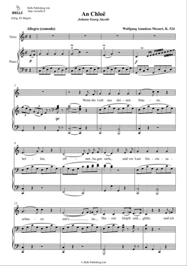 An Chloe, K. 524 (C Major)