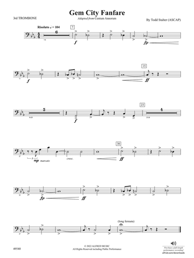 Gem City Fanfare: 3rd Trombone