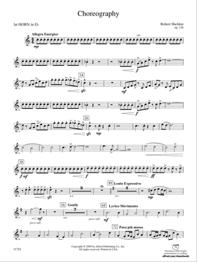 Choreography: (wp) 1st Horn in E-flat