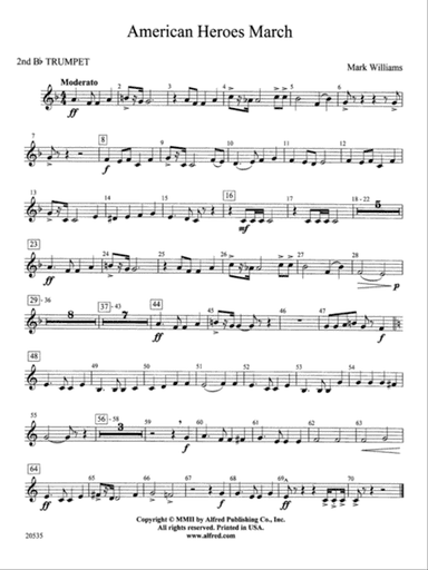 American Heroes March: 2nd B-flat Trumpet