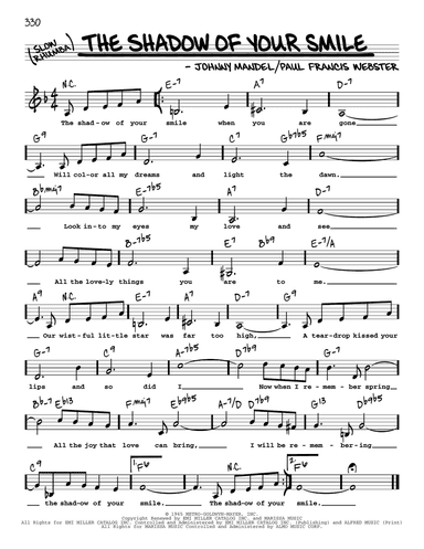 The Shadow Of Your Smile (Low Voice)