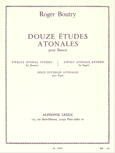 12 Etudes Atonales (bassoon Solo)