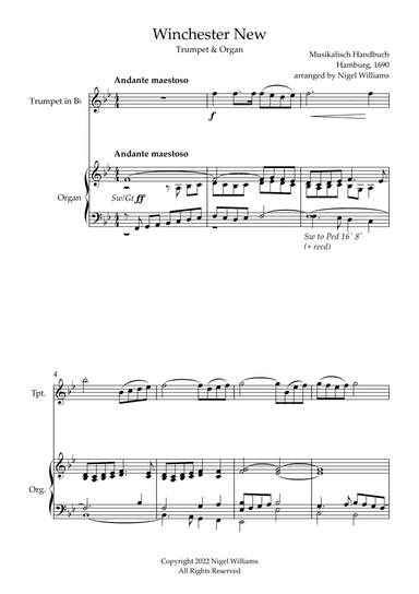 Winchester New, for Trumpet and Organ