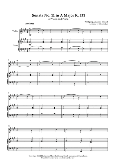 Sonata in A Major K331