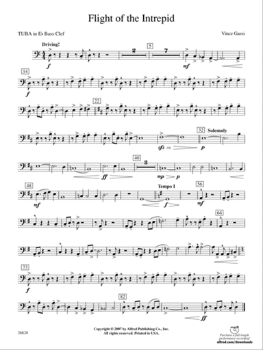Flight of the Intrepid: (wp) E-flat Tuba B.C.