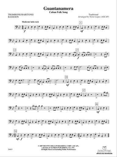 Guantanamera: 1st Trombone