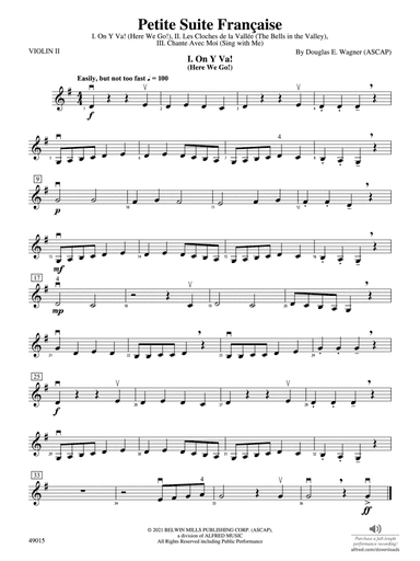 Petite Suite Française: 2nd Violin