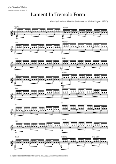 Lament In Tremolo Form