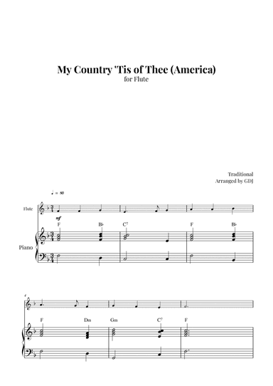 My Country 'Tis of Thee (America)
