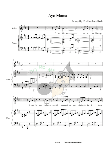 Ayo Mama - Indonesia Folk Song Choral 2 Parts