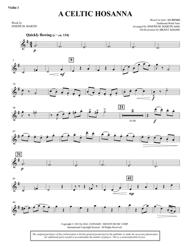 A Celtic Hosanna - Violin 1