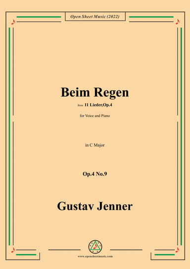 Jenner-Beim Regen,in C Major,Op.4 No.9