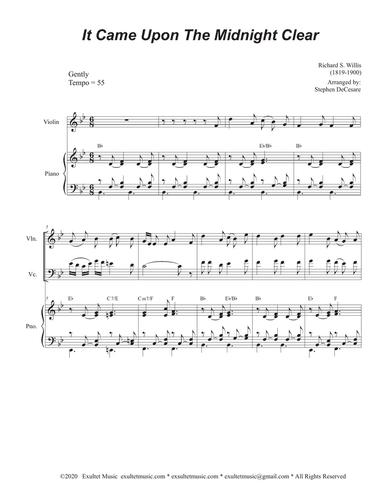 It Came Upon The Midnight Clear (Duet for Violin and Cello)
