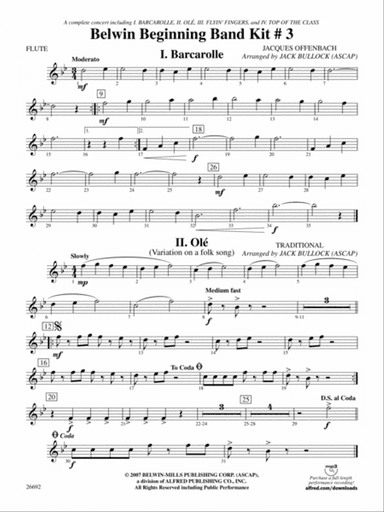 Belwin Beginning Band Kit #3: Flute