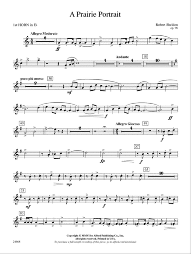 A Prairie Portrait: (wp) 1st Horn in E-flat