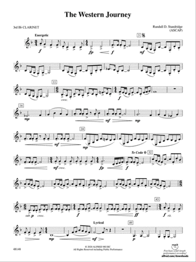 The Western Journey: 3rd B-flat Clarinet