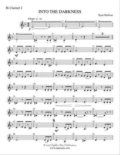 Into the Darkness: 2nd B-flat Clarinet