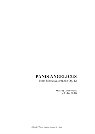 FRANCK - PANIS ANGELICUS - For Alto and Organ