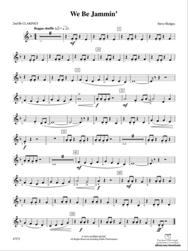 We Be Jammin': 2nd B-flat Clarinet
