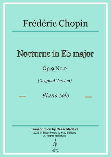 Nocturne in Eb major by Chopin - Piano Solo (Full Score)