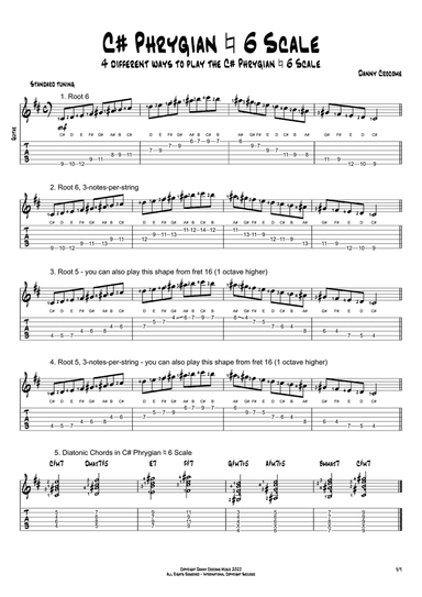 C# Phrygian Natural 6 Scale (4 Ways to Play)