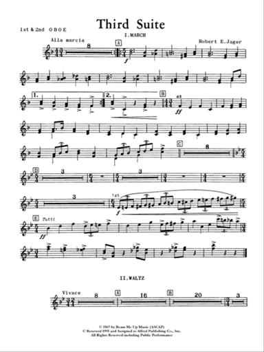 Third Suite (I. March, II. Waltz, III. Rondo): Oboe