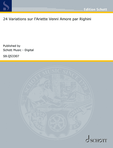 24 Variations sur l’Ariette Venni Amore par Righini