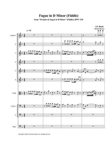 Fugue in D Minor (Fiddle), BWV 539 (String Orchestra)