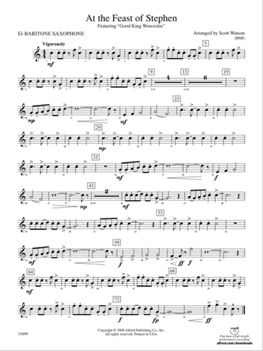 At the Feast of Stephen: E-flat Baritone Saxophone