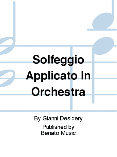 Solfeggio Applicato In Orchestra