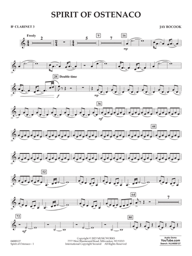 Spirit Of Ostenaco - Bb Clarinet 3