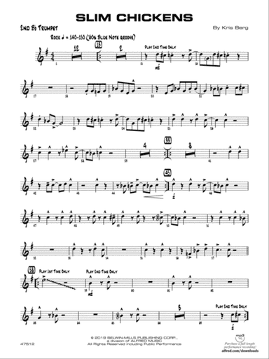 Slim Chickens: 2nd B-flat Trumpet