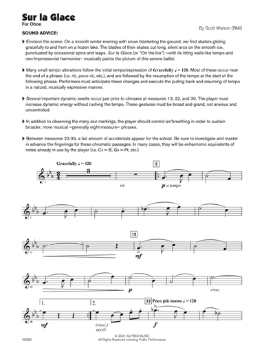 Sur la Glace (Sound Innovations Soloist, Oboe)