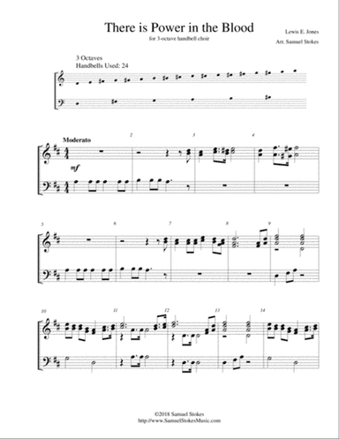 There is Power in the Blood - for 3-octave handbell choir