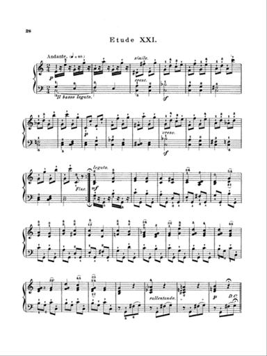 Bertini: Twenty-five Easy Studies, Op. 100