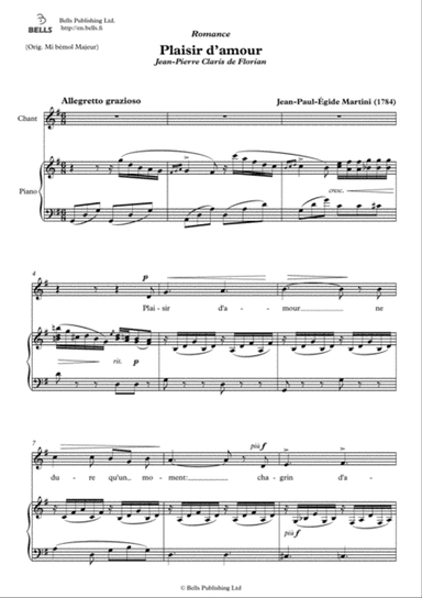 Plaisir d'amour (G Major)