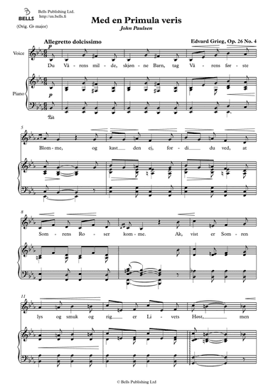 Med en Primula veris, Op. 26 No. 4