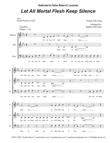 Let All Mortal Flesh Keep Silence (Vocal Trio - (SAB)
