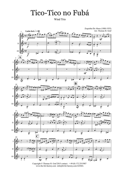 Tico-Tico no Fubá - Choro - Wind Trio