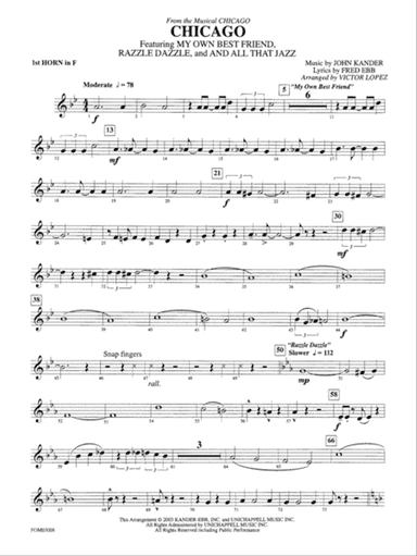 Chicago (from the musical Chicago): 1st F Horn