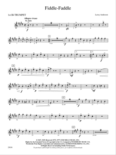 Fiddle-Faddle: 1st B-flat Trumpet