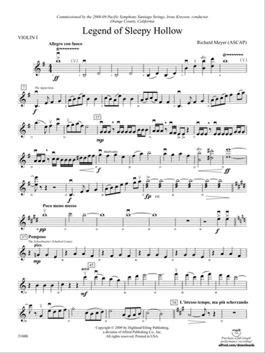 Legend of Sleepy Hollow: 1st Violin