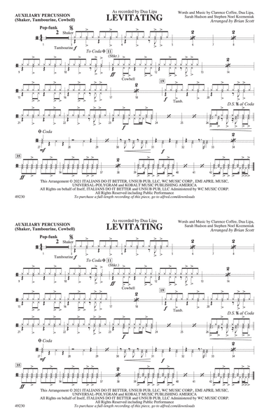 Levitating: Auxiliary Percussion