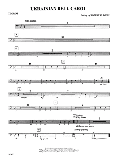 Ukrainian Bell Carol: Timpani
